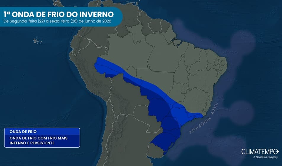Imagem da notícia Inverno 2026 começa com chuva, onda de frio e possibilidade de neve Imagem da notícia Inverno 2026 começa com chuva, onda de frio e possibilidade de neve