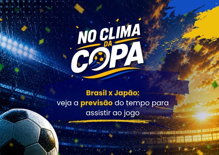 Brasil x Japão: veja a previsão do tempo para assistir ao jogo nesta segunda-feira (29) Brasil x Japão: veja a previsão do tempo para assistir ao jogo nesta segunda-feira (29)
